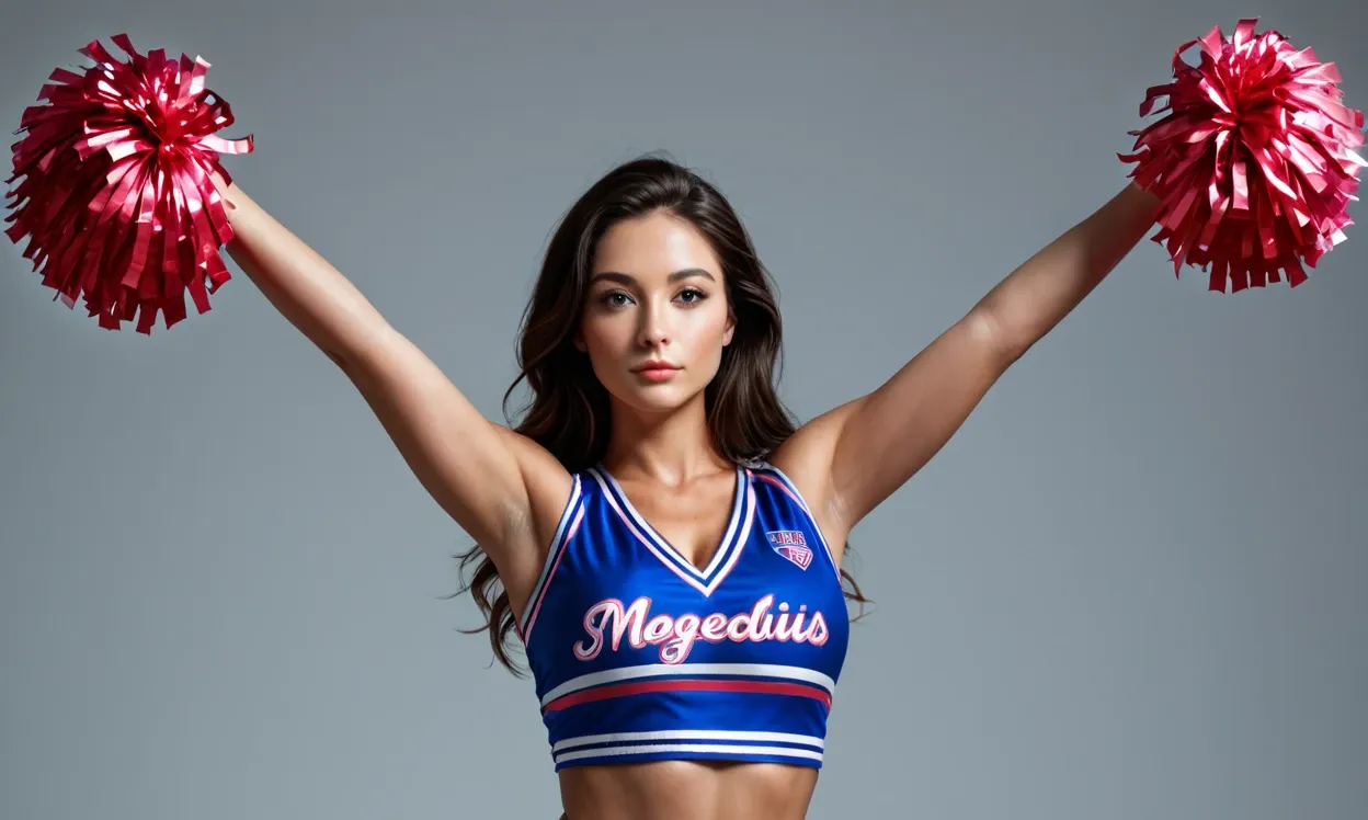 AI cheerleader porn generator — beautiful woman in cheerleader uniform