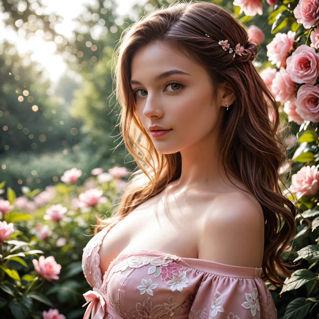 Woman Soft Pink Portrait Alt